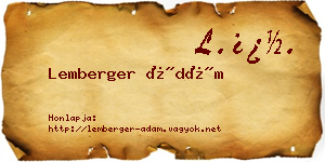 Lemberger Ádám névjegykártya